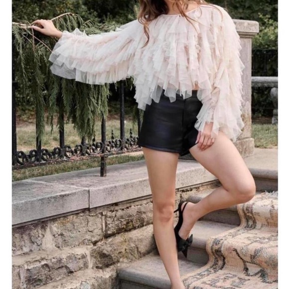 Altar'd State Cream Ruffled Blouse - Picture 4 of 7